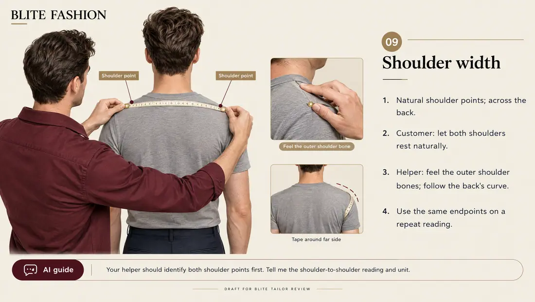 Measuring step 9: Shoulder width