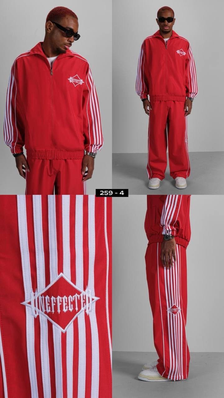 Diamond-logo striped zip tracksuit