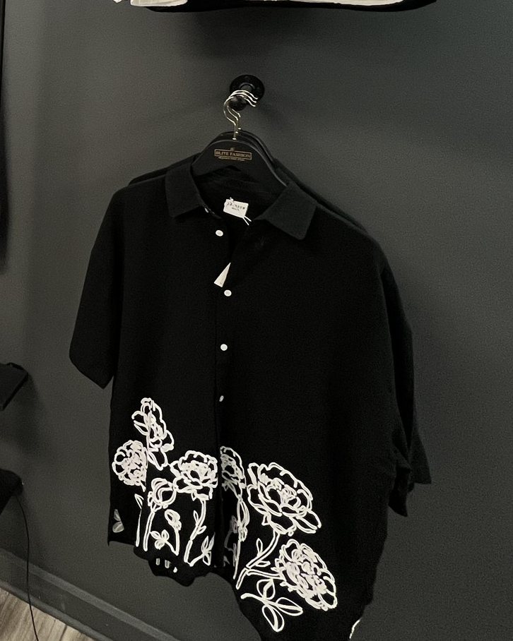 Black Floral Shirt