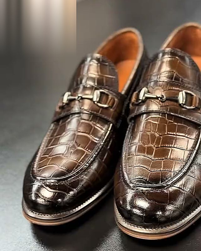 Brown Horsebit Loafers