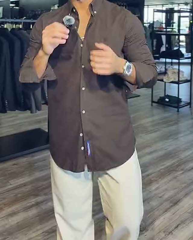 Brown Short-Sleeve Shirt